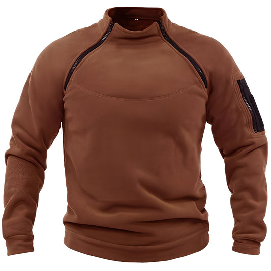 Sweatshirt męski | kieszeń na rękawie, dłuższy krój