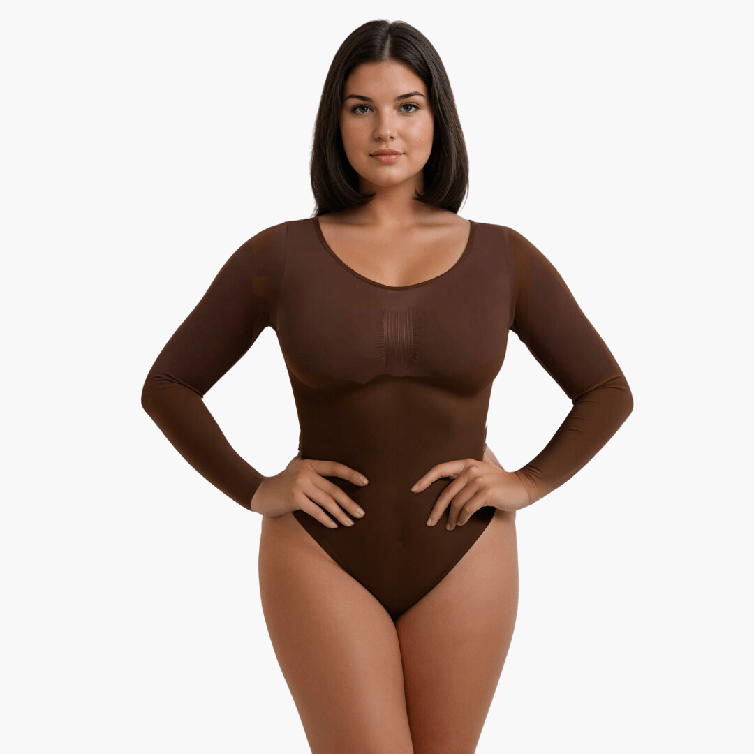 Body modelujące damskie | długi rękaw, krój tanga