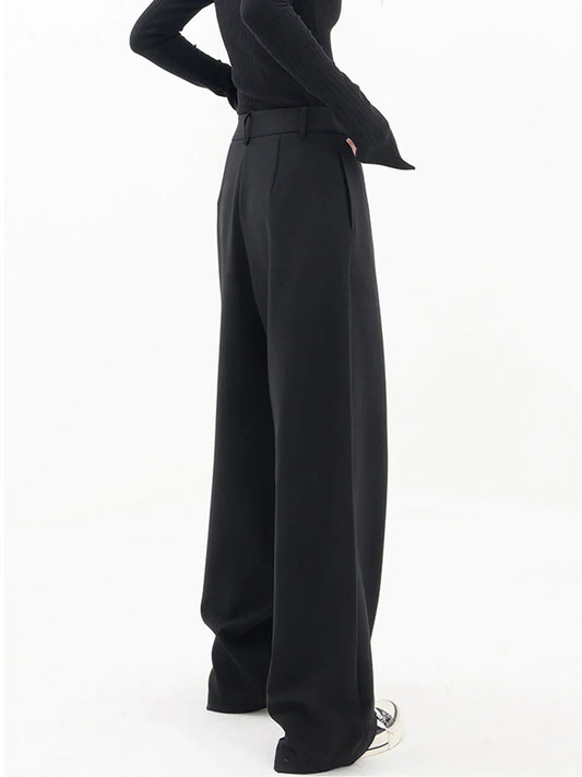 Spodnie damskie luźne | poliester z wiskozą