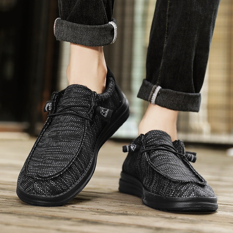 Buty męskie | canvas, okrągły nosek