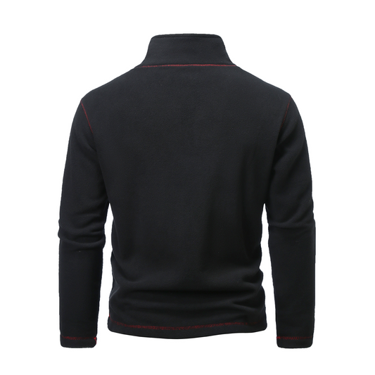 Pulower męski | demi-zip, kontrastowe szwy