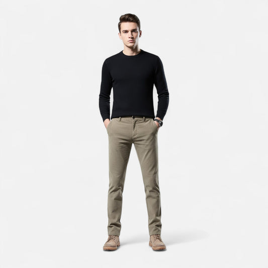 Spodnie męskie | chenille, prosty krój