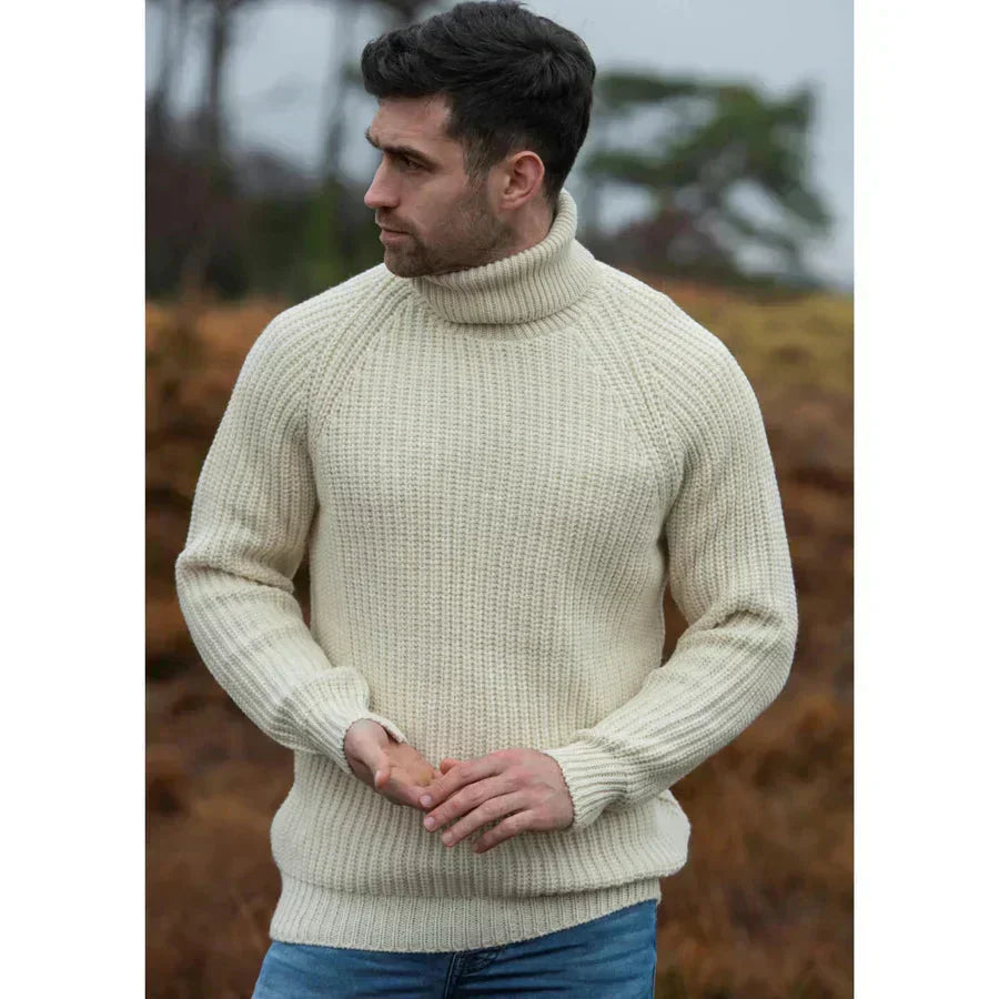 Sweter męski | wysoki kołnierz