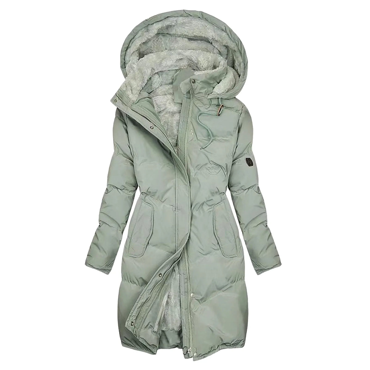 Kurtka damska | długa parka, futerko