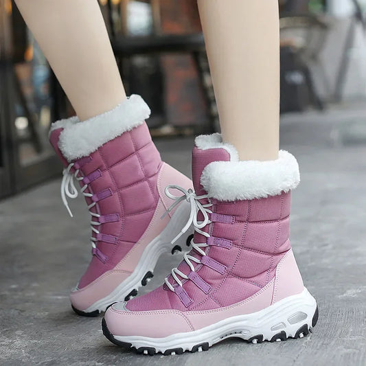 Śniegowce damskie | ocieplane, futrzany kołnierz