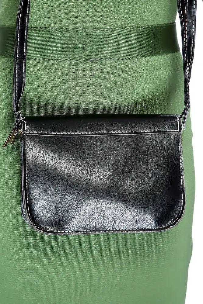 Mini torba damska | dzianinowe wykończenie