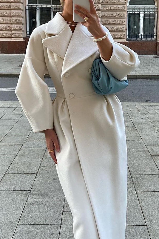 Sorvella - Trencz damski długi | Podwójne zapięcie, długość midi, miękka podszewka | Elegancki styl na jesień