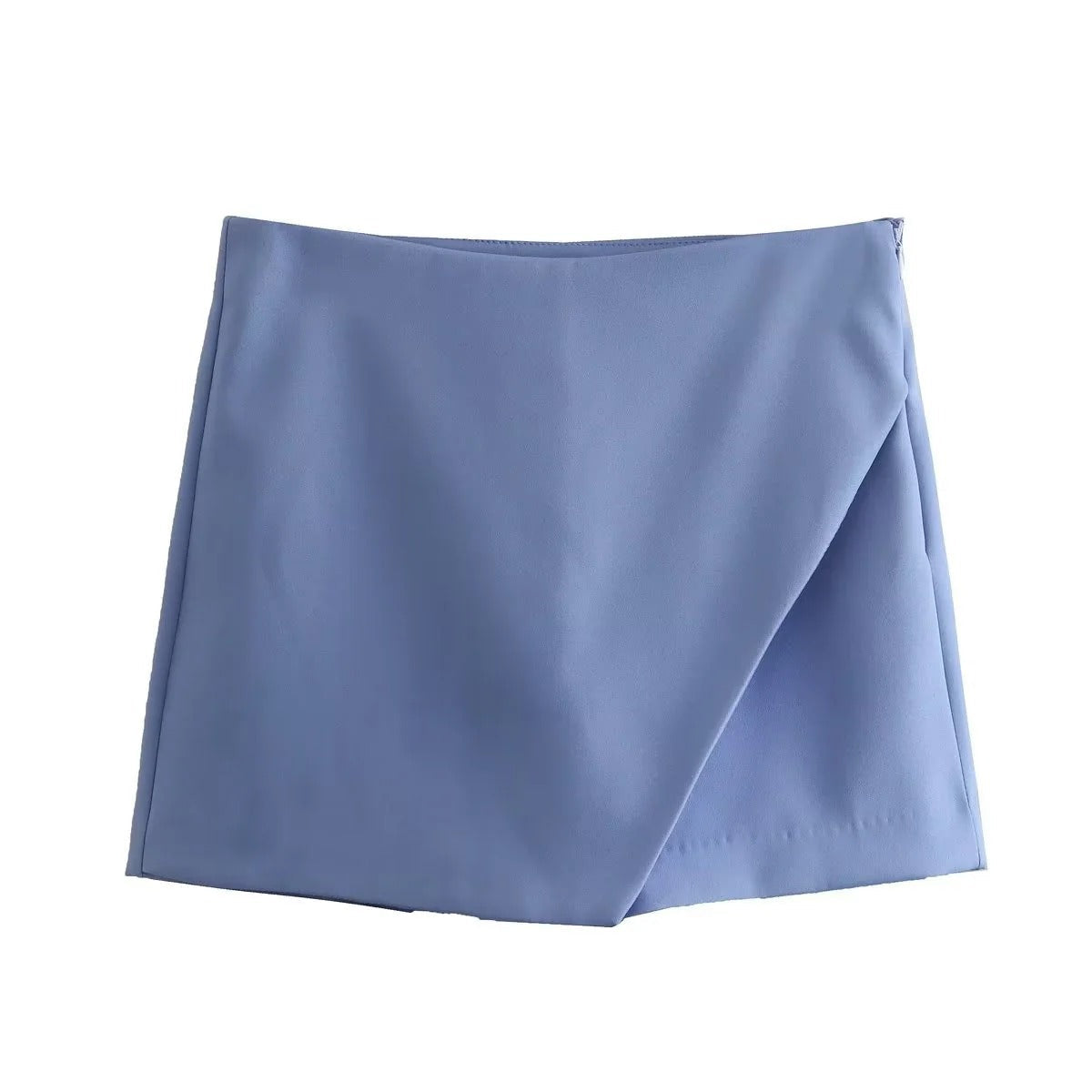 Spódnico-szorty damskie asymetryczne | Boczny zamek, długość do połowy uda, lekka konstrukcja | Casualowy styl na wiosnę