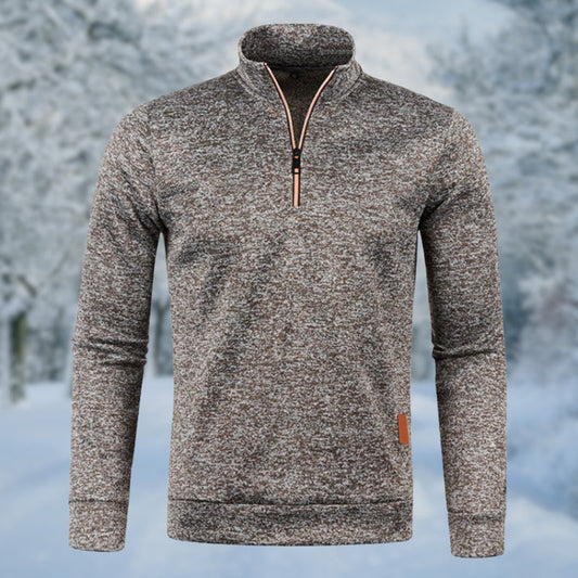 Sweter męski | zamek, strukturalna dzianina