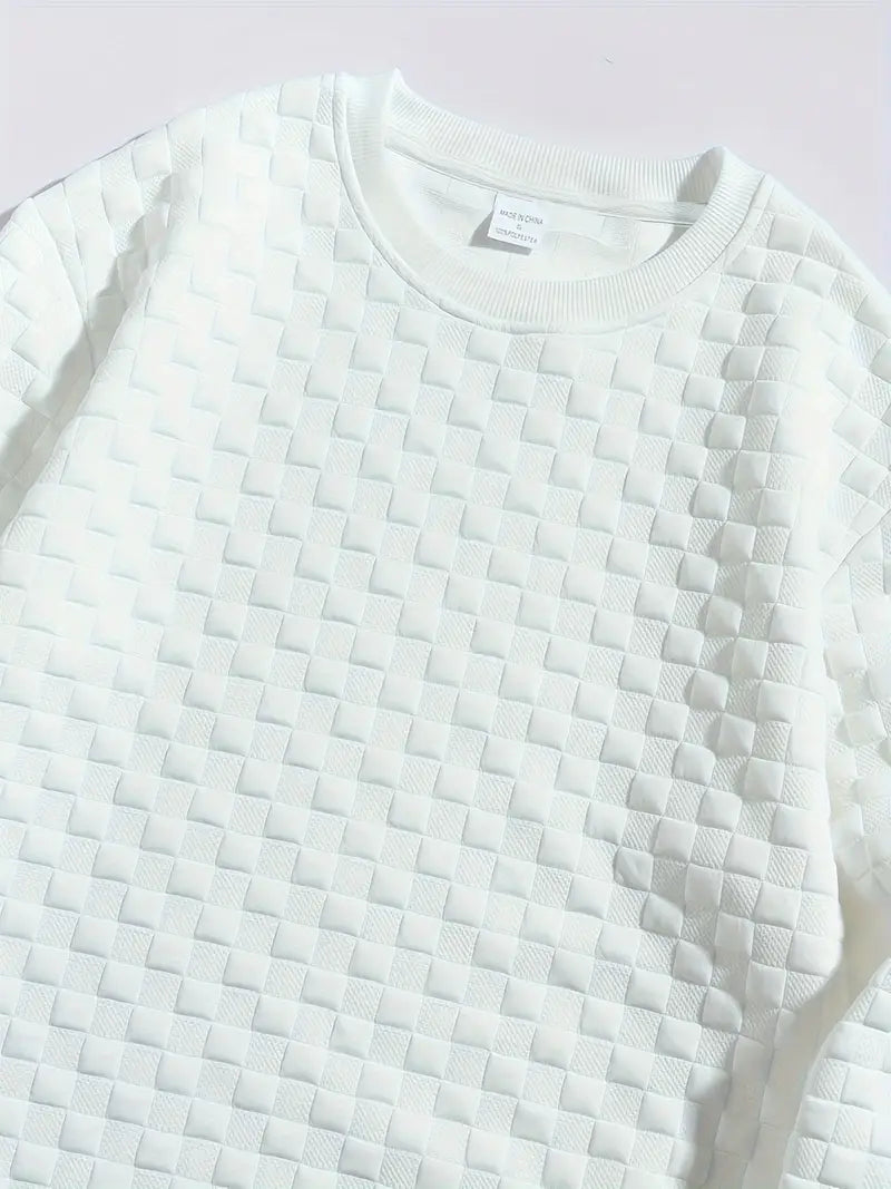 Bluza męska | teksturowany wzór, luźny krój