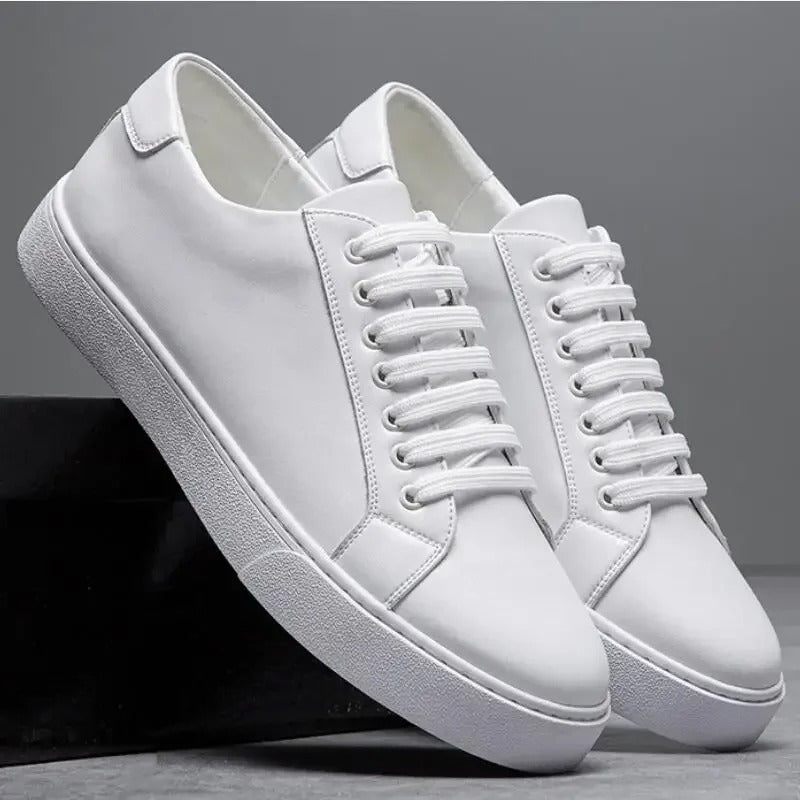 Sneakersy męskie skórzane | wyściełana wkładka