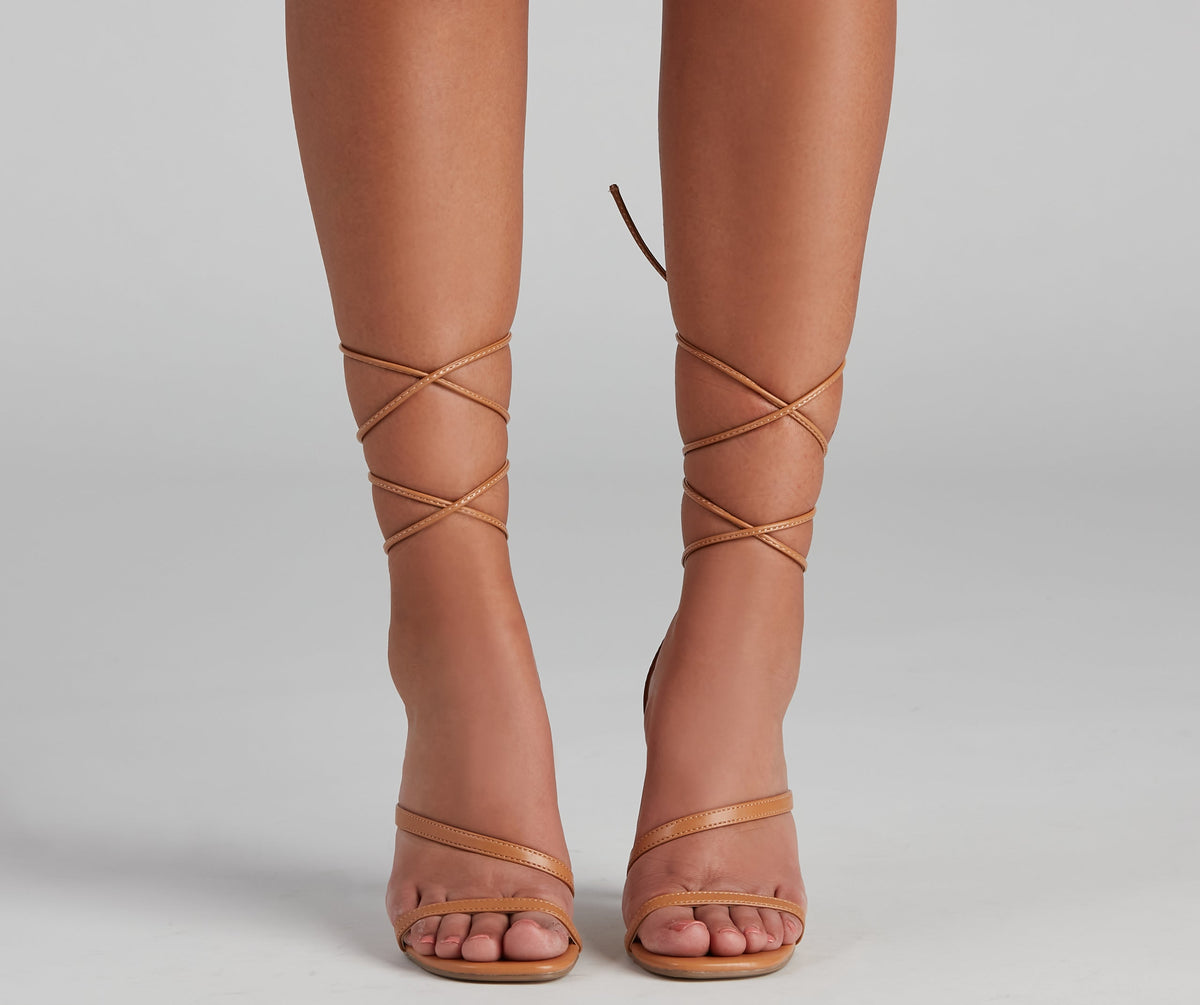 Szpilki damskie sznurowane | Kwadratowy nosek, obcas stiletto, podwójne paski | Elegancki styl wieczorowy