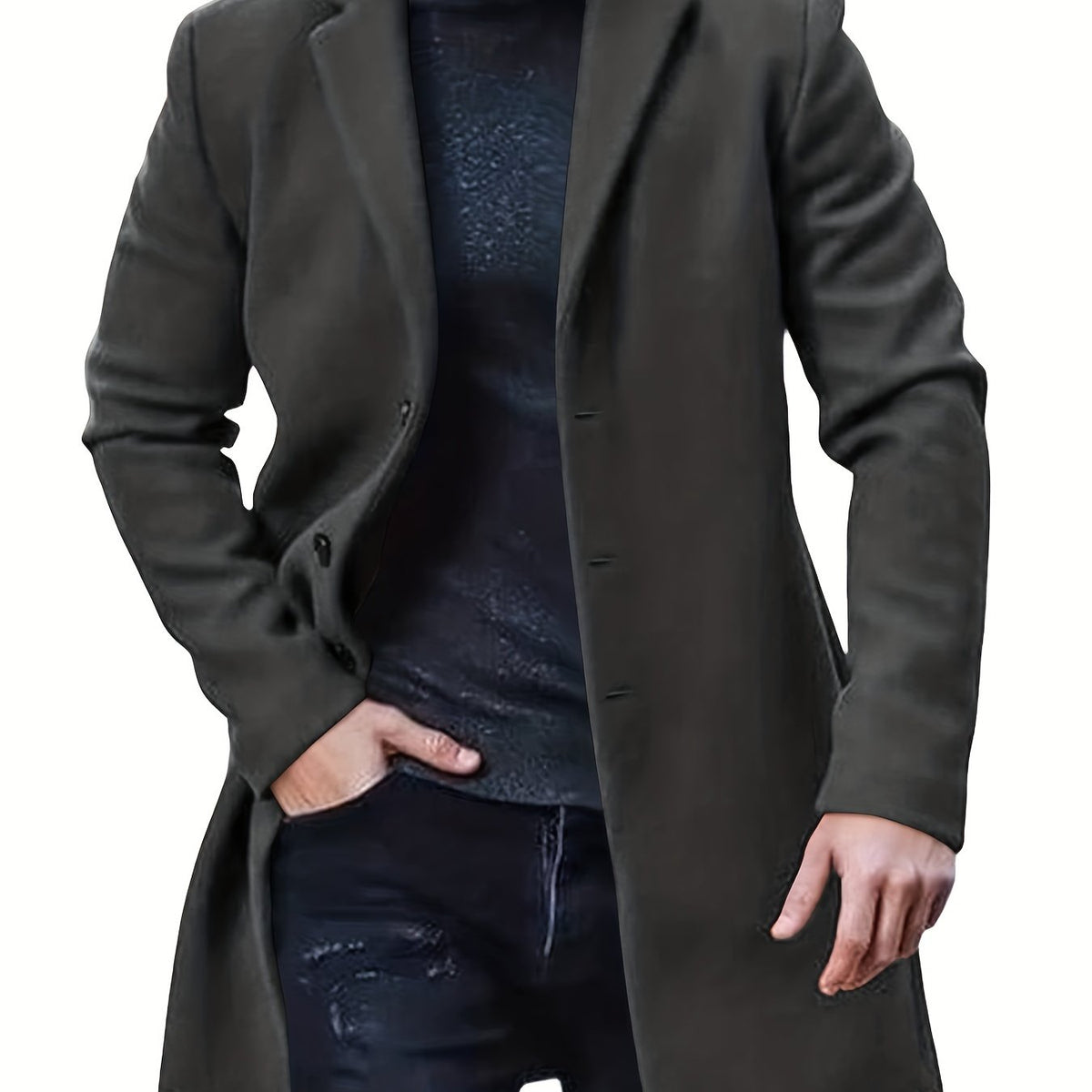 Płaszcz męski | elegancki, dopasowany krój