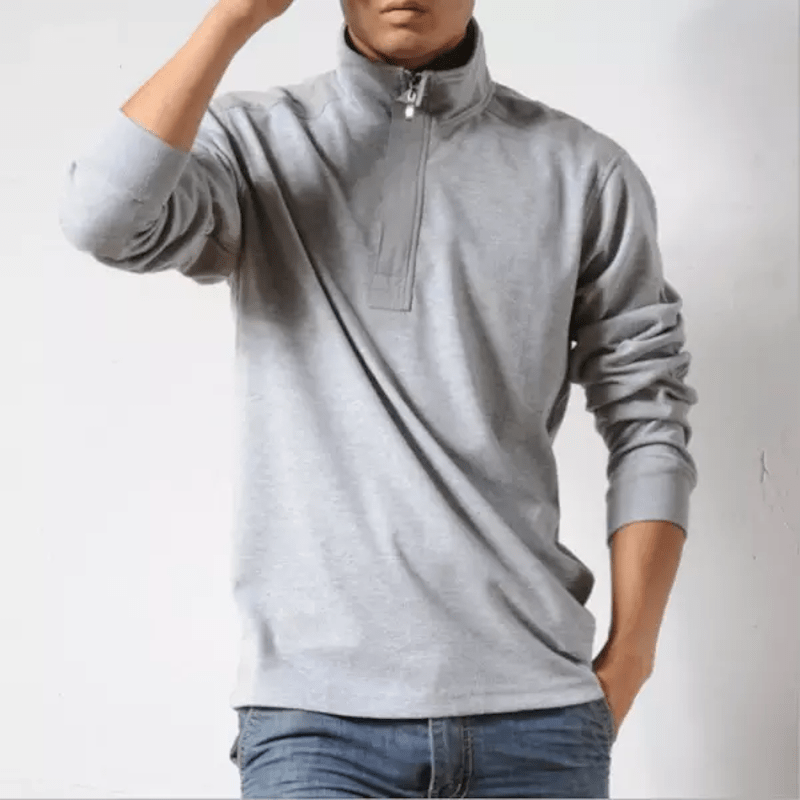 Polo męskie | kołnierz lapel, teksturowana tkanina