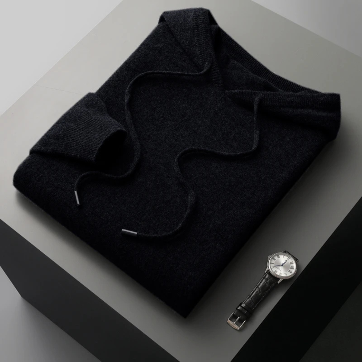 Bluza męska z kapturem | luźny krój, ściągacze