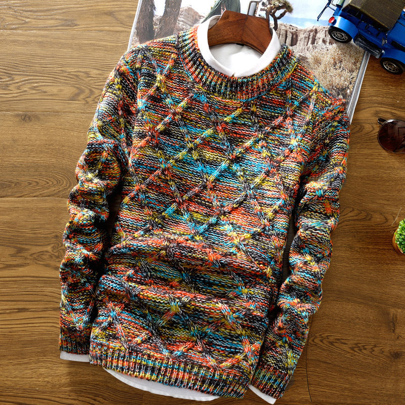 Sweter męski | wzór strukturalny, dzianina