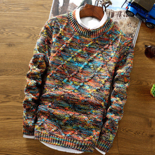 Sweter męski | wzór strukturalny, dzianina