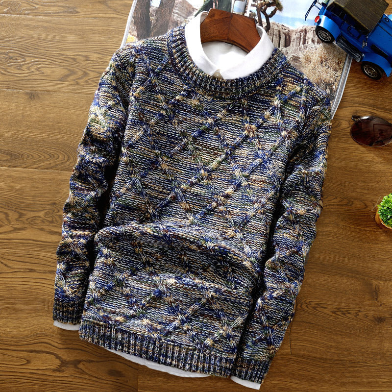 Sweter męski | wzór strukturalny, dzianina