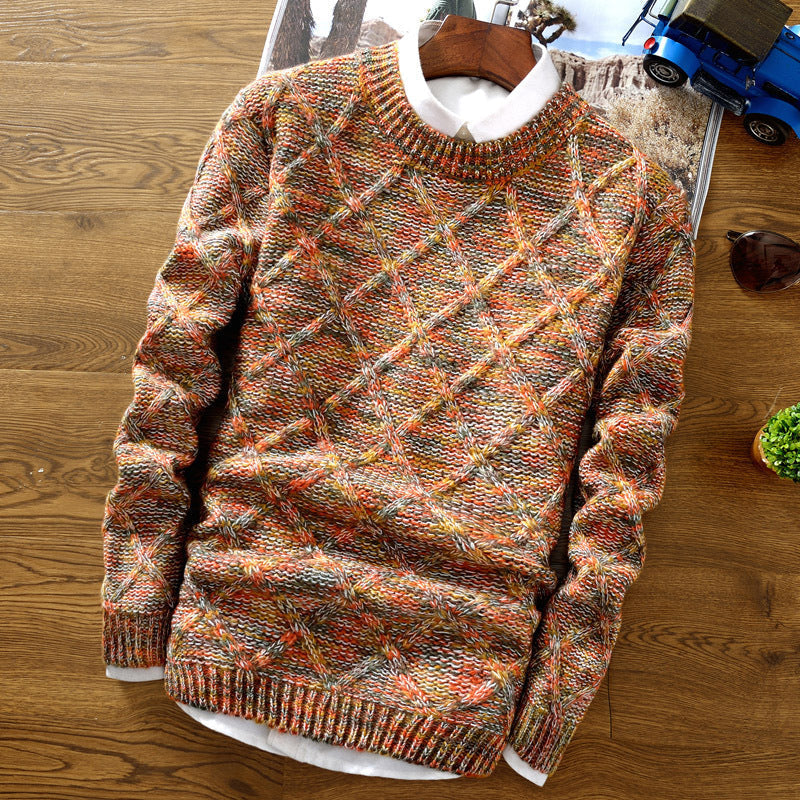 Sweter męski | wzór strukturalny, dzianina
