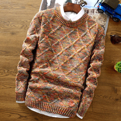 Sweter męski | wzór strukturalny, dzianina