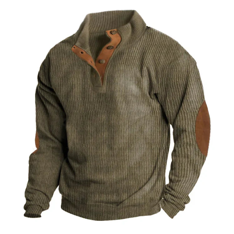 Sweter męski | ściągacze, okrągły dekolt