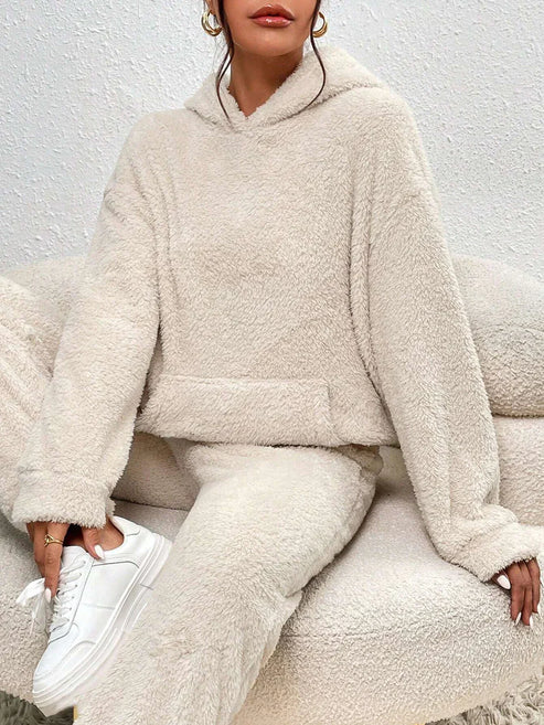 Komplet damski | bluza z kapturem, spodnie