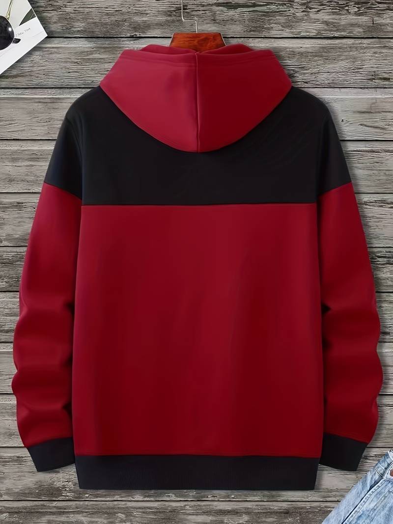Bluza męska z kapturem | kontrastowe kolory