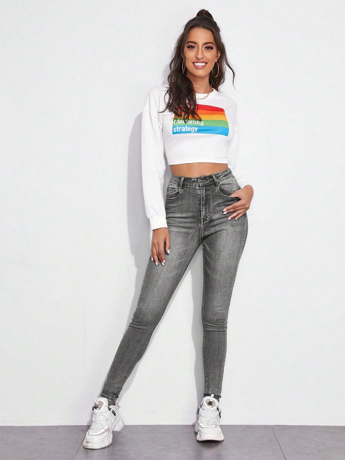 Dżinsy skinny damskie | wysoki stan, elastyczny denim