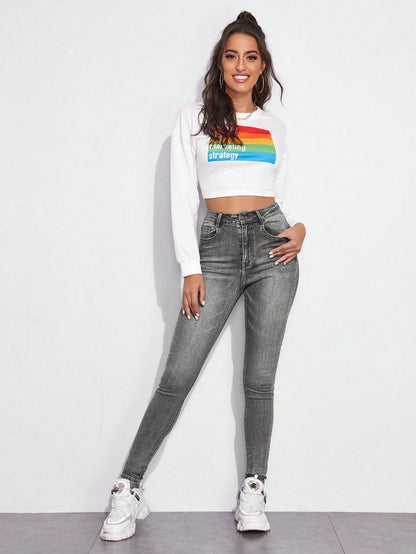 Dżinsy skinny damskie | wysoki stan, elastyczny denim
