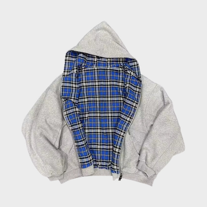 Bluza męska z kapturem | odwracalna, dwustronny design