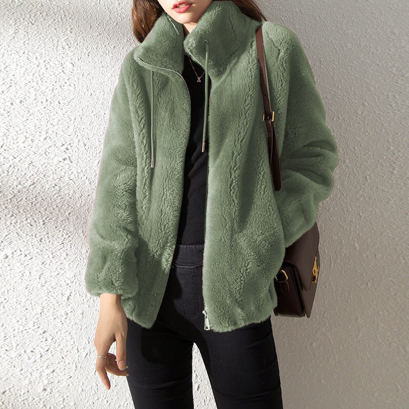Kurtka damska oversize | regulowany kaptur, zamek