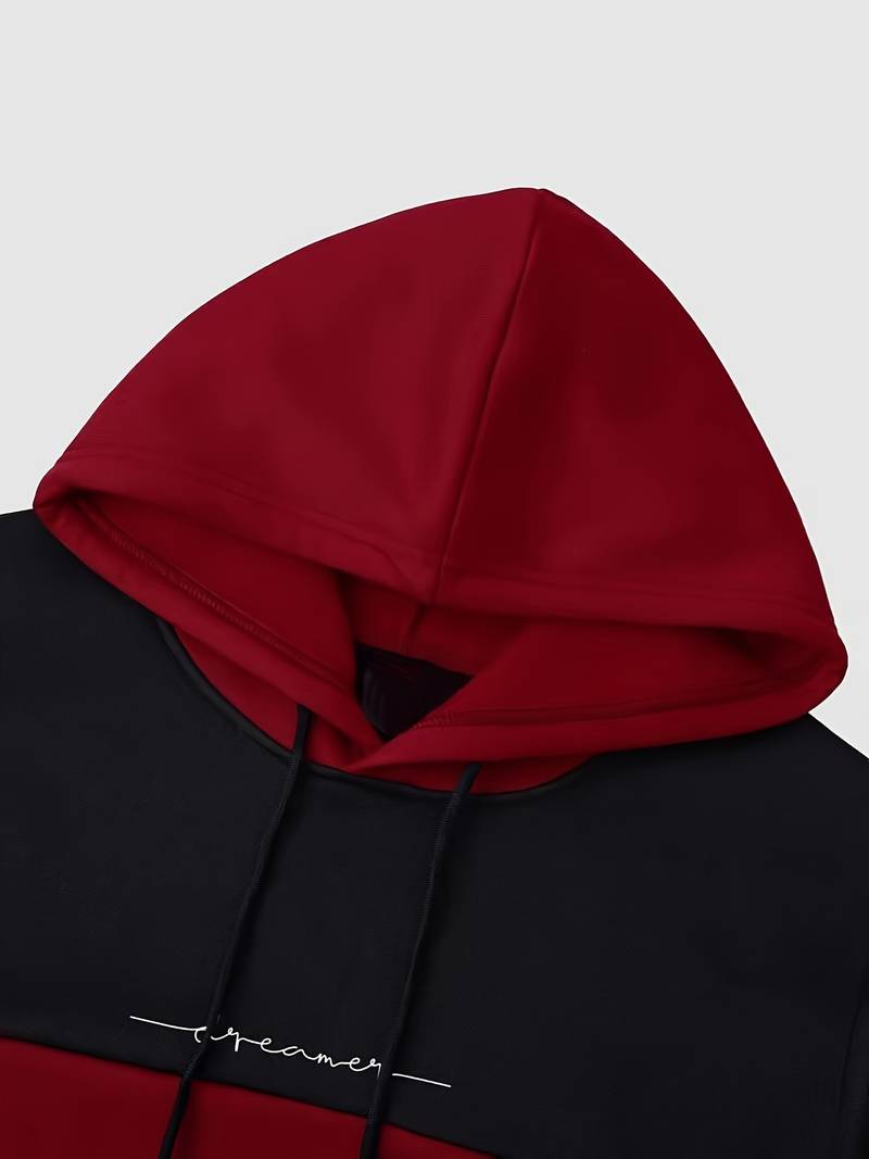 Bluza męska z kapturem | kontrastowe kolory