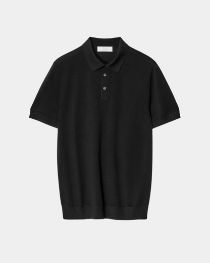 Polo męskie z dzianiny | listwa na 3 guziki, slim fit