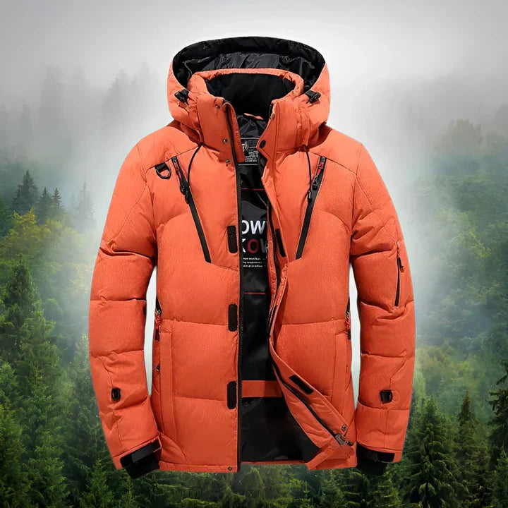 Parka męska długa | odpinany kaptur