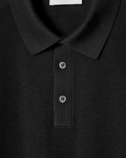 Polo męskie z dzianiny | listwa na 3 guziki, slim fit