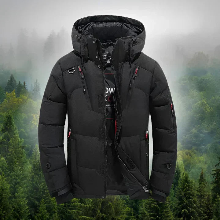 Parka męska długa | odpinany kaptur