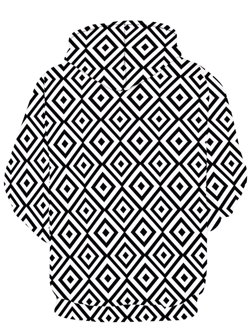 Bluza męska z kapturem | geometryczny wzór