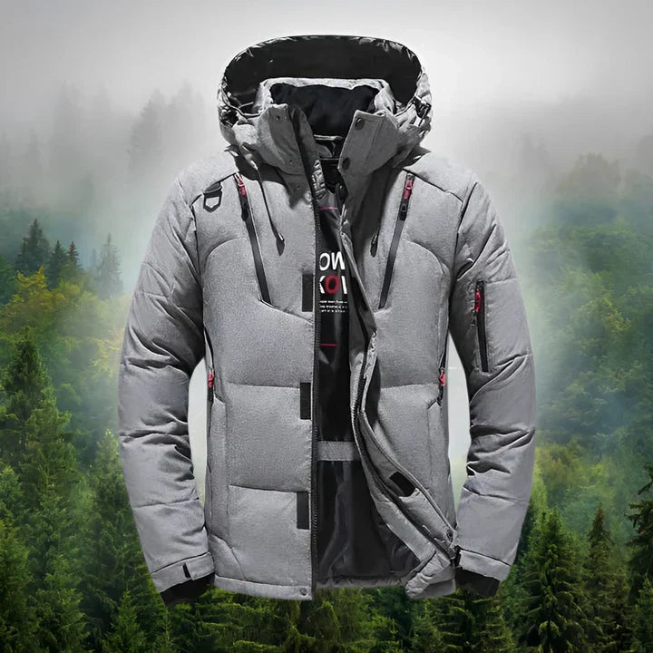 Parka męska długa | odpinany kaptur