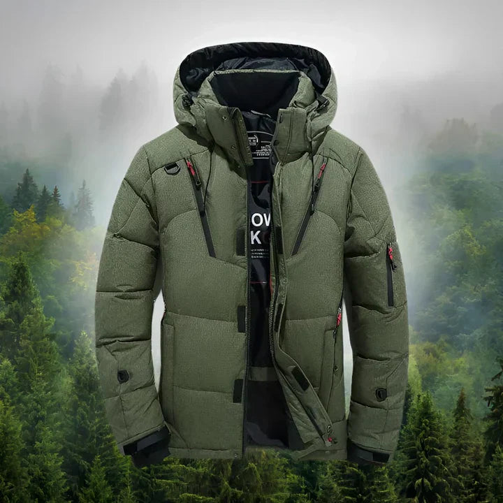 Parka męska długa | odpinany kaptur