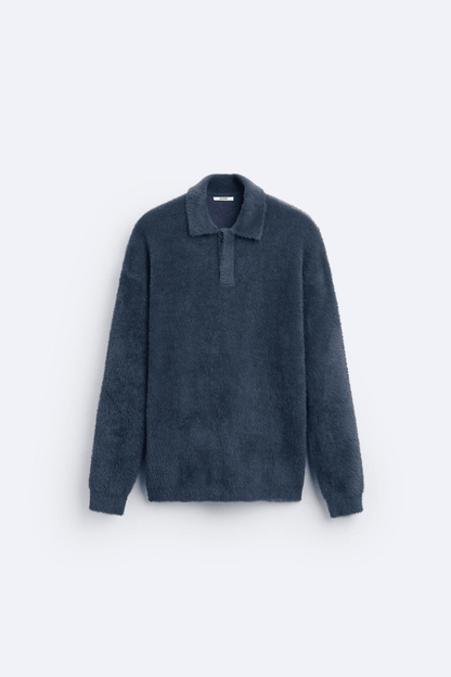 Polo męskie | długi rękaw, częściowe zapięcie