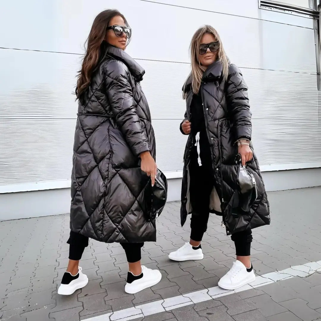 Parka damska | wodoodporna, kaptur z futerkiem