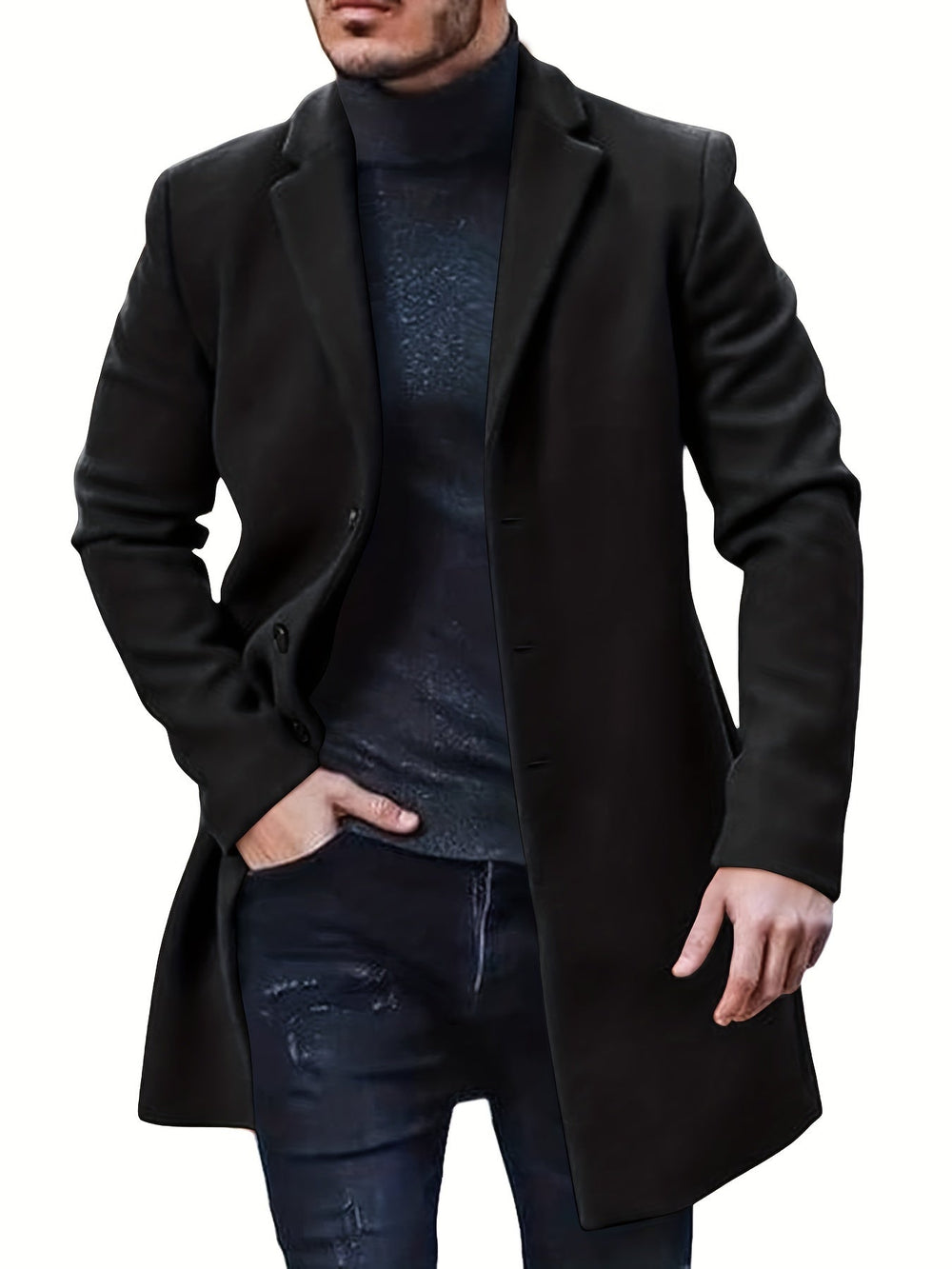 Płaszcz męski | elegancki, dopasowany krój