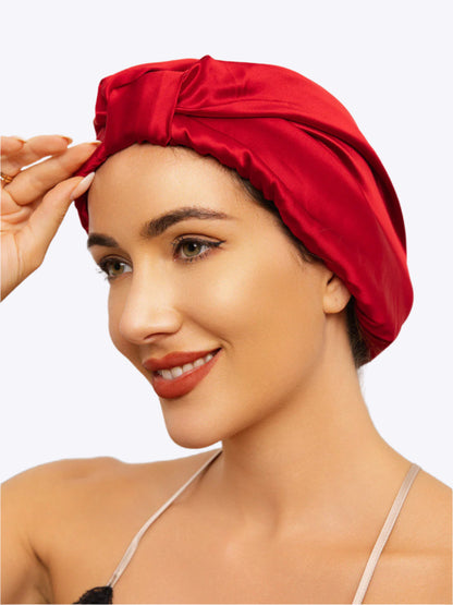 Turban nocny damski | satyna, elastyczna taśma
