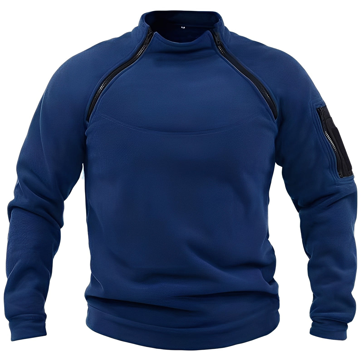 Sweatshirt męski | kieszeń na rękawie, dłuższy krój