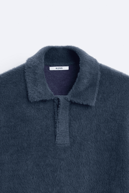 Polo męskie | długi rękaw, częściowe zapięcie