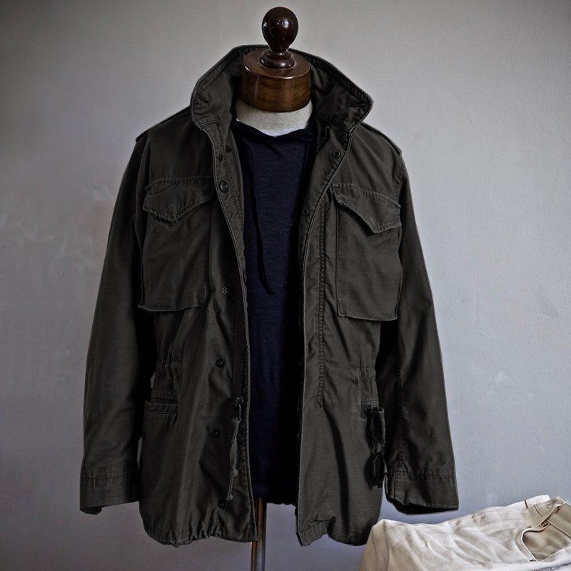 Arbis - Kurtka polowa męska | Kaptur, wiele kieszeni, zamek z klapą | Styl outdoor casual