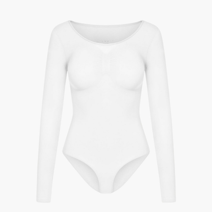 Body modelujące damskie | długi rękaw, zdejmowany krok
