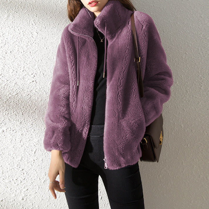 Kurtka damska oversize | regulowany kaptur, zamek