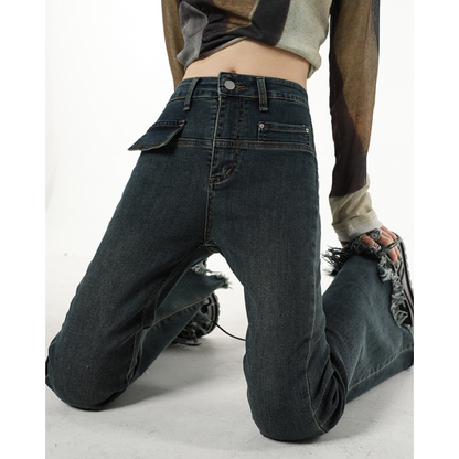 Dżinsy vintage damskie | wysoki stan, elastyczny denim