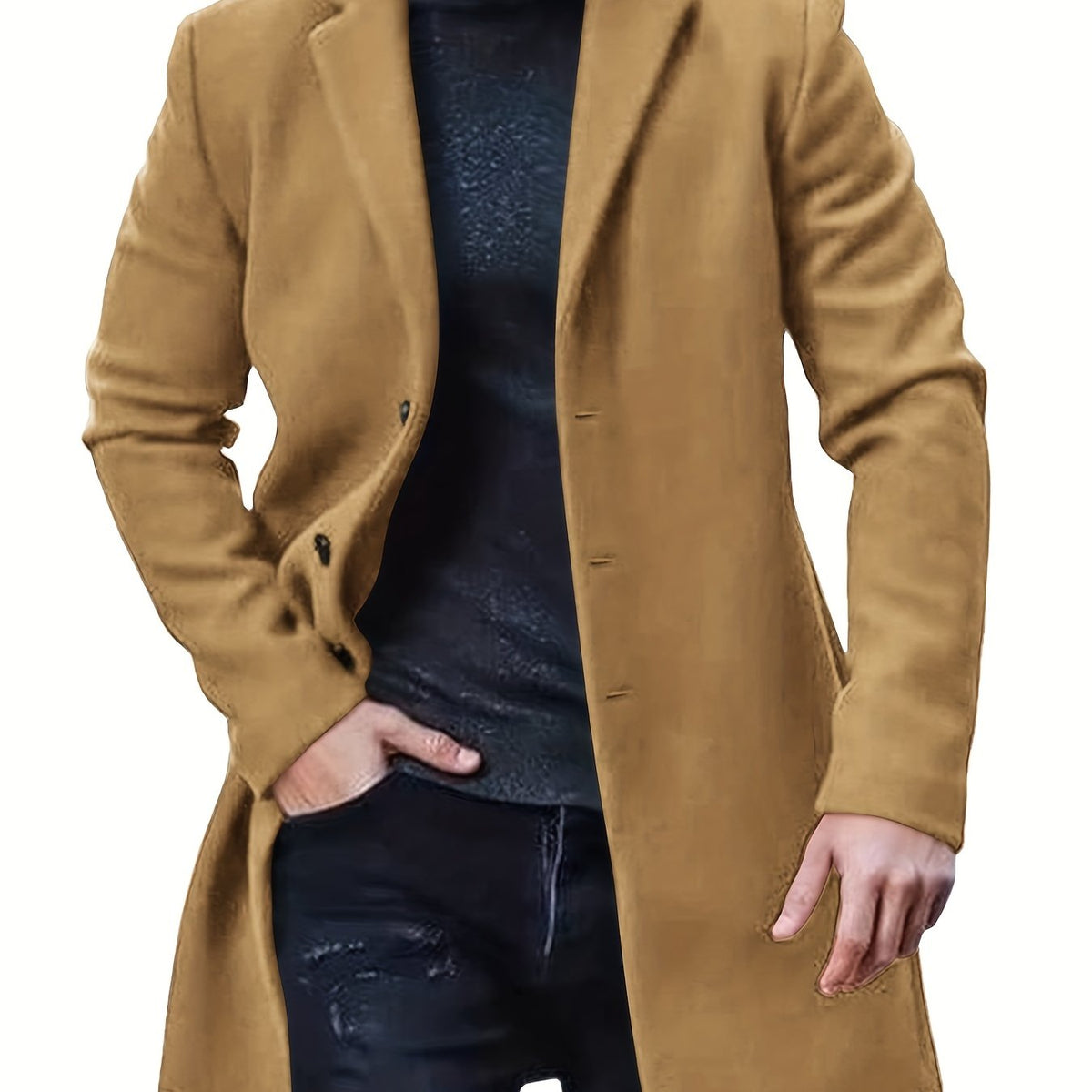 Płaszcz męski | elegancki, dopasowany krój